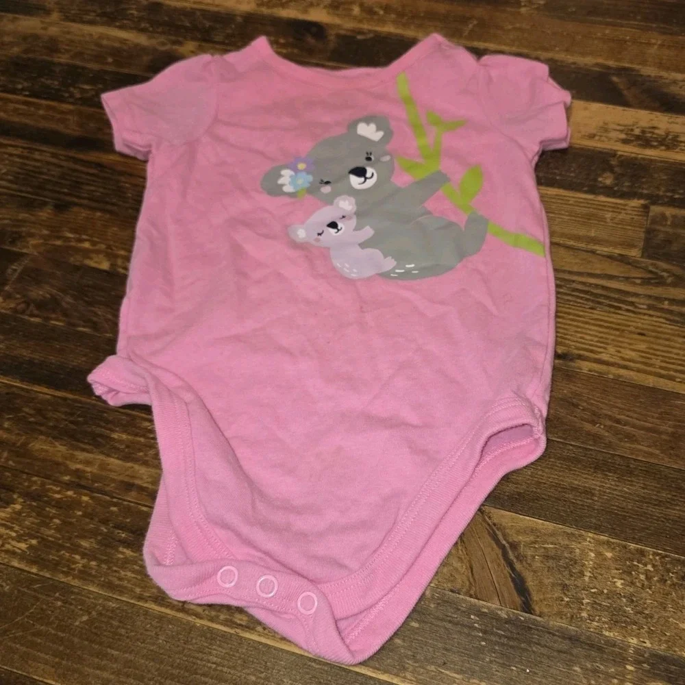 Baby Girl 18 Mo Bodysuit 6 pc Lot Pajamas Tops Pastels One Piece Bundle